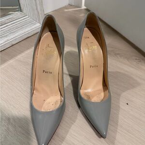 Gray Louboutin Heels So Kate